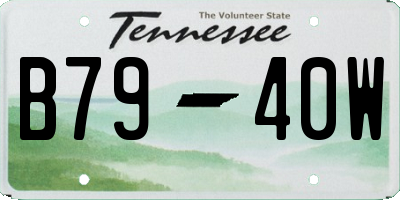 TN license plate B7940W