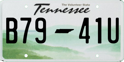 TN license plate B7941U