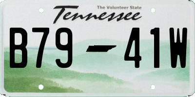 TN license plate B7941W