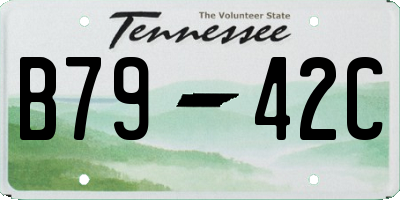 TN license plate B7942C