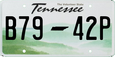 TN license plate B7942P