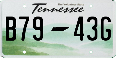 TN license plate B7943G
