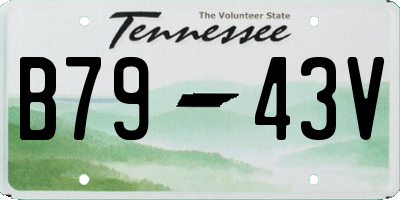 TN license plate B7943V