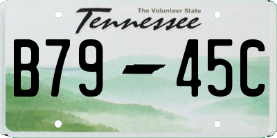 TN license plate B7945C