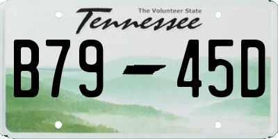 TN license plate B7945D
