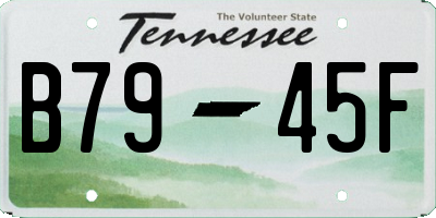 TN license plate B7945F