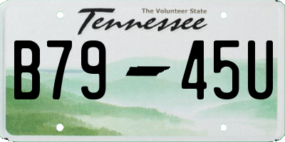 TN license plate B7945U