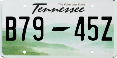 TN license plate B7945Z