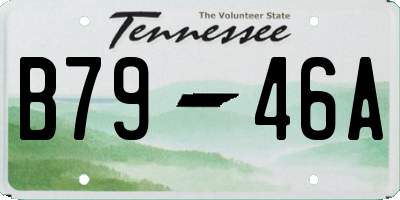 TN license plate B7946A