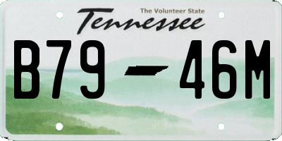 TN license plate B7946M