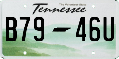 TN license plate B7946U