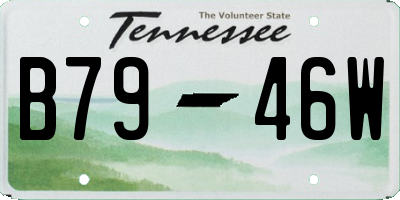 TN license plate B7946W