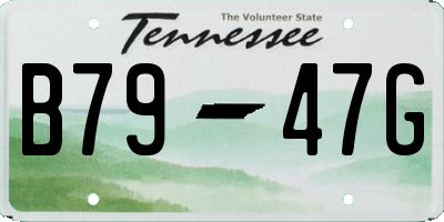 TN license plate B7947G