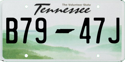 TN license plate B7947J