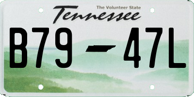 TN license plate B7947L
