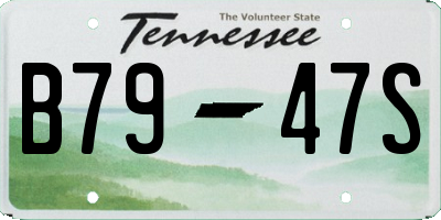 TN license plate B7947S