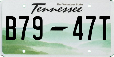 TN license plate B7947T