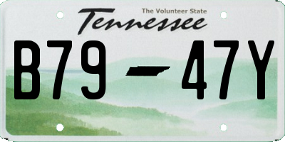 TN license plate B7947Y