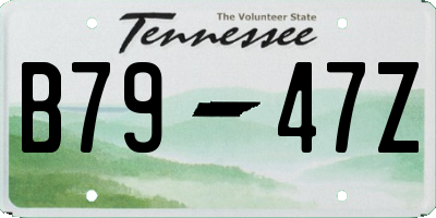 TN license plate B7947Z