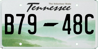 TN license plate B7948C