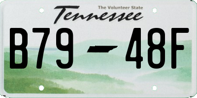 TN license plate B7948F