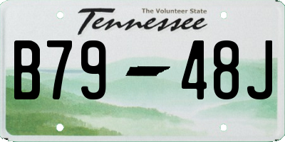 TN license plate B7948J