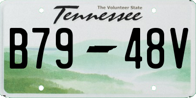 TN license plate B7948V