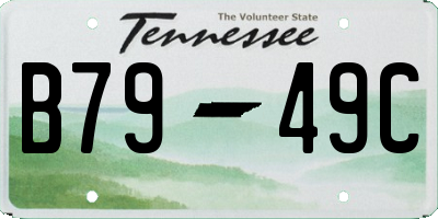 TN license plate B7949C