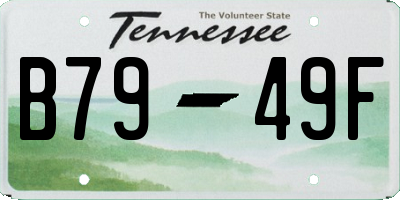 TN license plate B7949F