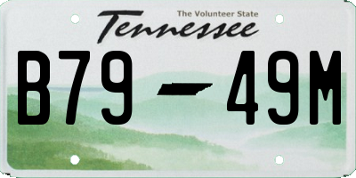 TN license plate B7949M