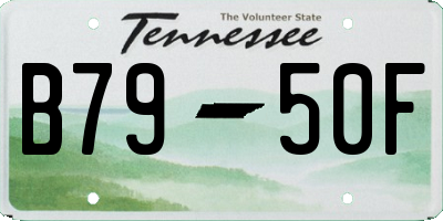 TN license plate B7950F