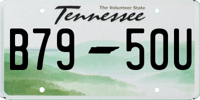 TN license plate B7950U
