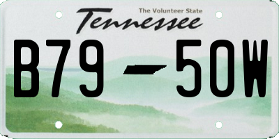 TN license plate B7950W