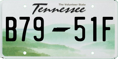 TN license plate B7951F