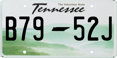 TN license plate B7952J