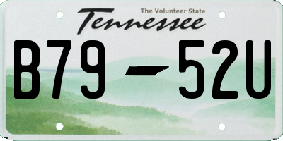 TN license plate B7952U