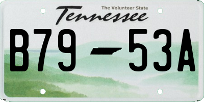 TN license plate B7953A