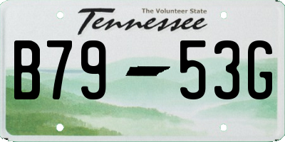 TN license plate B7953G