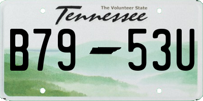 TN license plate B7953U