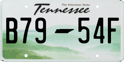 TN license plate B7954F