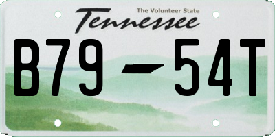 TN license plate B7954T