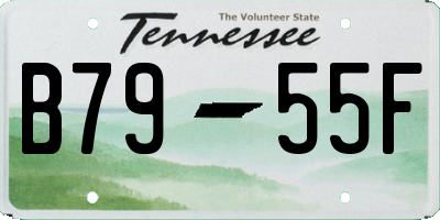 TN license plate B7955F
