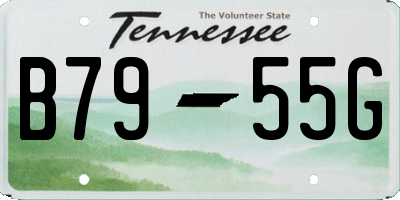 TN license plate B7955G