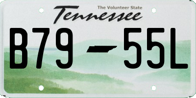TN license plate B7955L