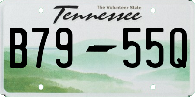 TN license plate B7955Q