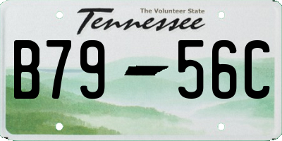 TN license plate B7956C