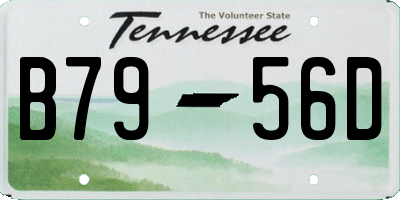 TN license plate B7956D