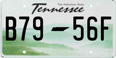 TN license plate B7956F