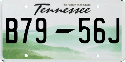 TN license plate B7956J