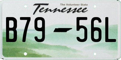 TN license plate B7956L